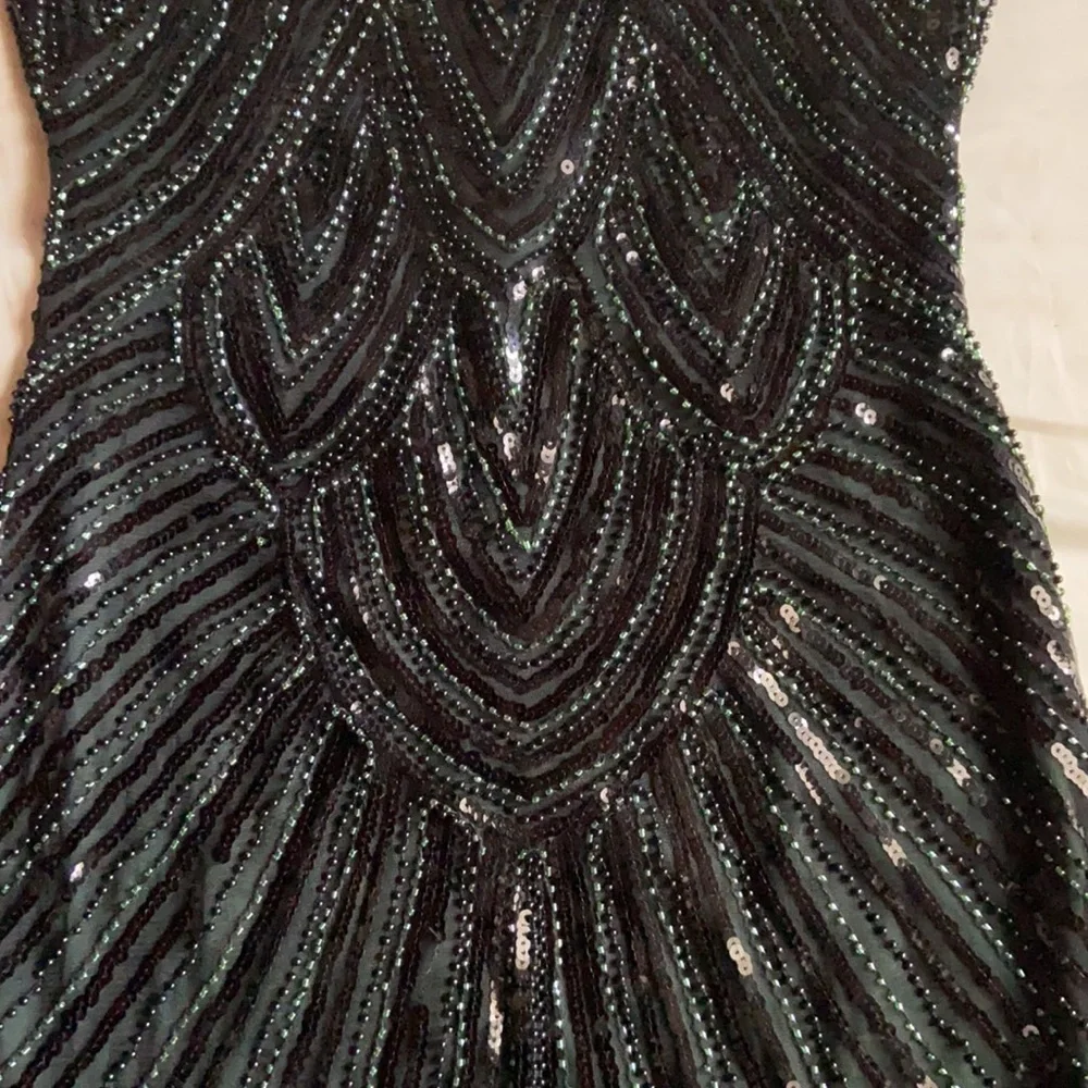1920’s flapper sequined flapper dress with fringe. Good condition size xs/s - Picture 4 of 9